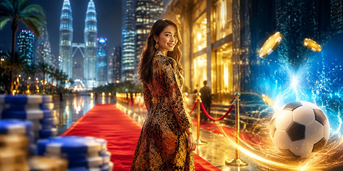 Pengguna Malaysia di Kuala Lumpur berpakaian batik menikmati pertaruhan football secara bertanggungjawab di m500
